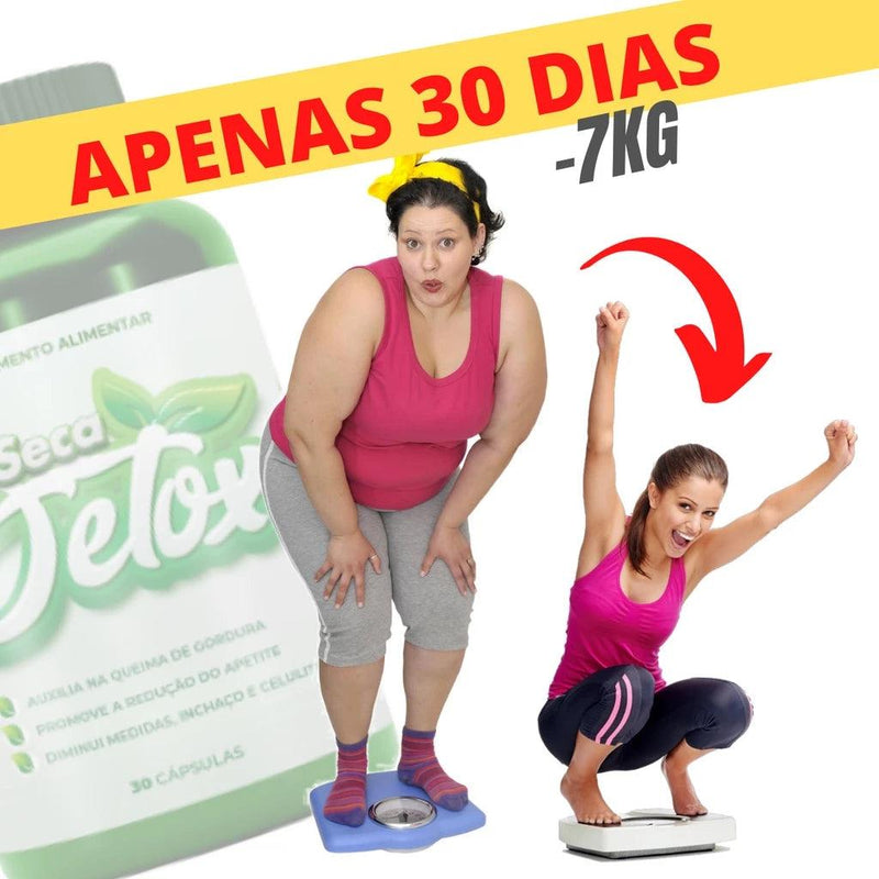 3 Potes de Seca Detox - Menos 7kg em 1 Mês - Paguei Barato