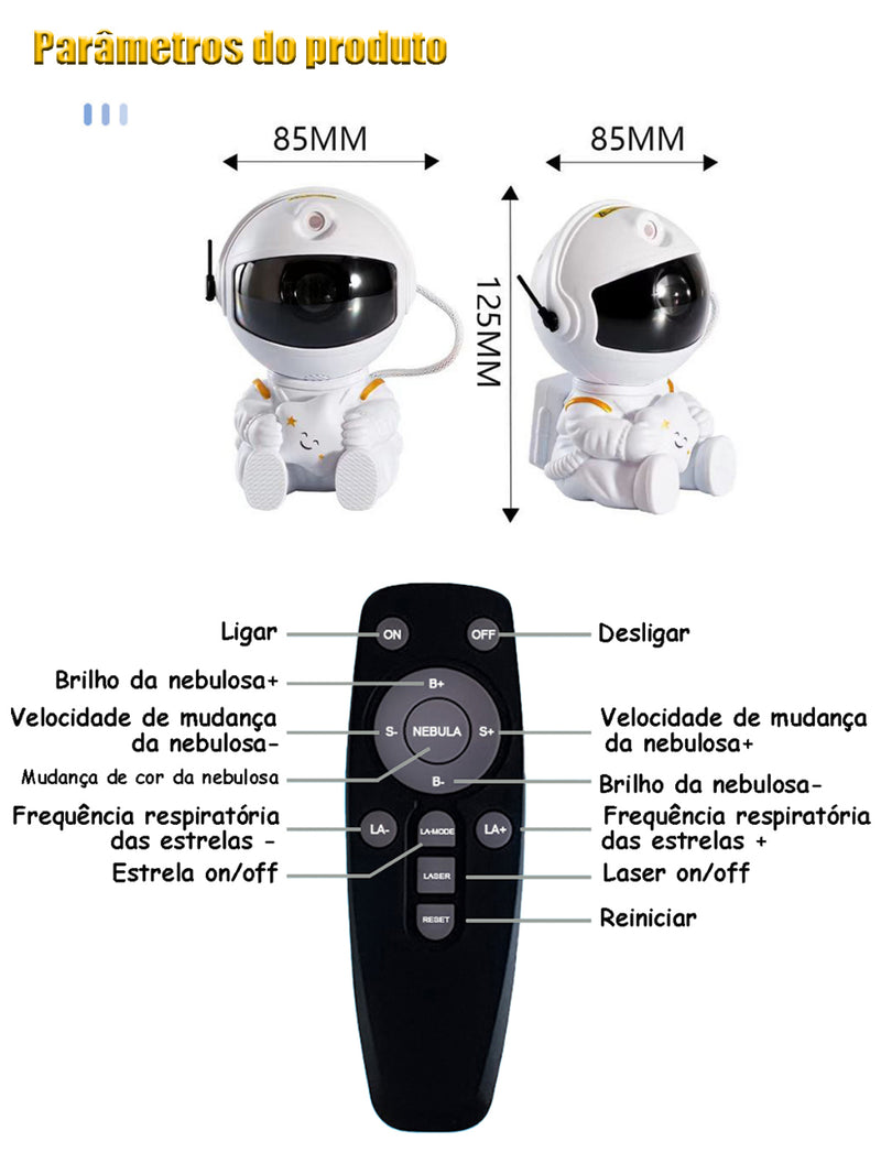 Projetor Astronauta De Luz Noturna