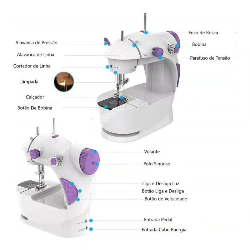 Máquina de Costura Portátil Elétrica - Paguei Barato