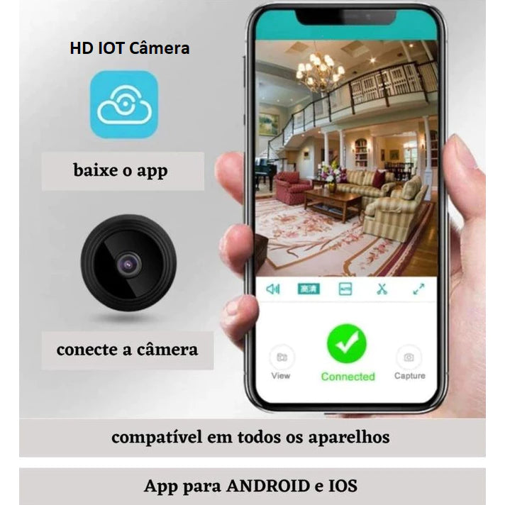 Câmera A9 Mini HD Sensor De WIFI