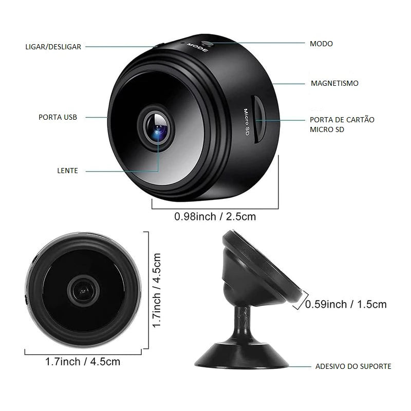 Câmera A9 Mini HD Sensor De WIFI